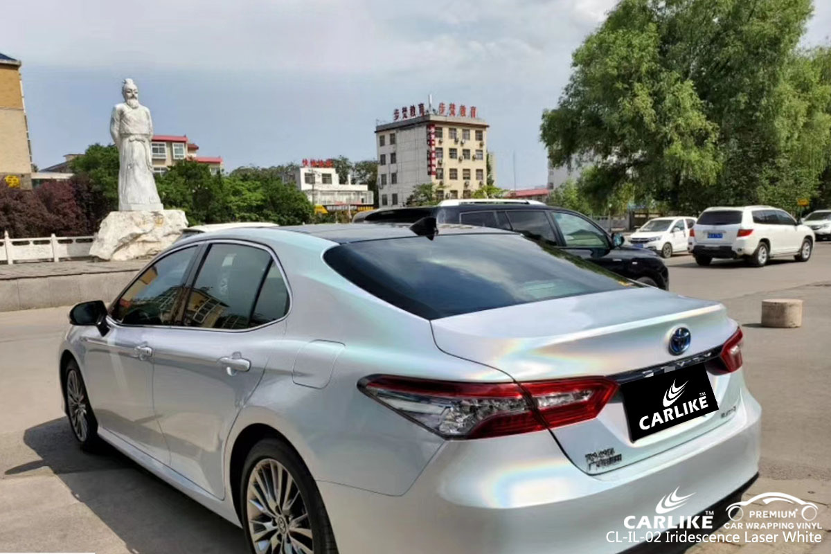 CARLIKE CL-IL-02 iridescence laser white car wrapping vinyl for Toyota