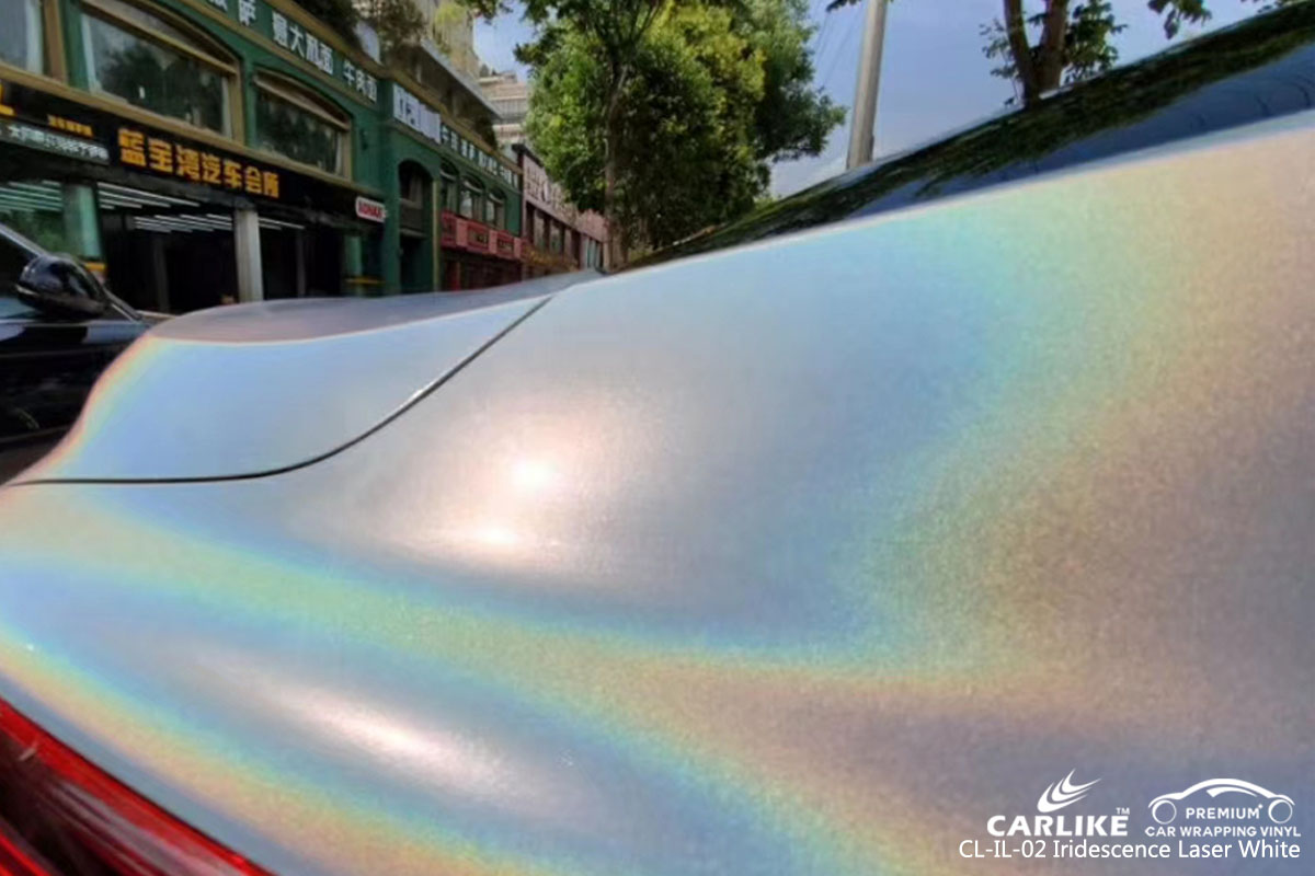 CARLIKE CL-IL-02 iridescence laser white car wrapping vinyl for Toyota