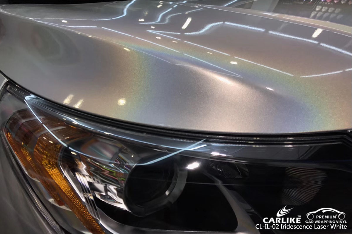 CARLIKE CL-IL-02 iridescence laser white car wrap vinyl for Trumpchi