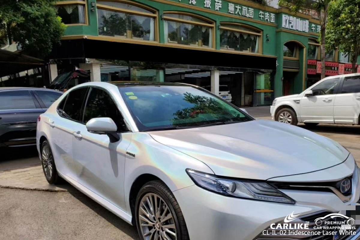 CARLIKE CL-IL-02 iridescence laser white car wrapping vinyl for Toyota