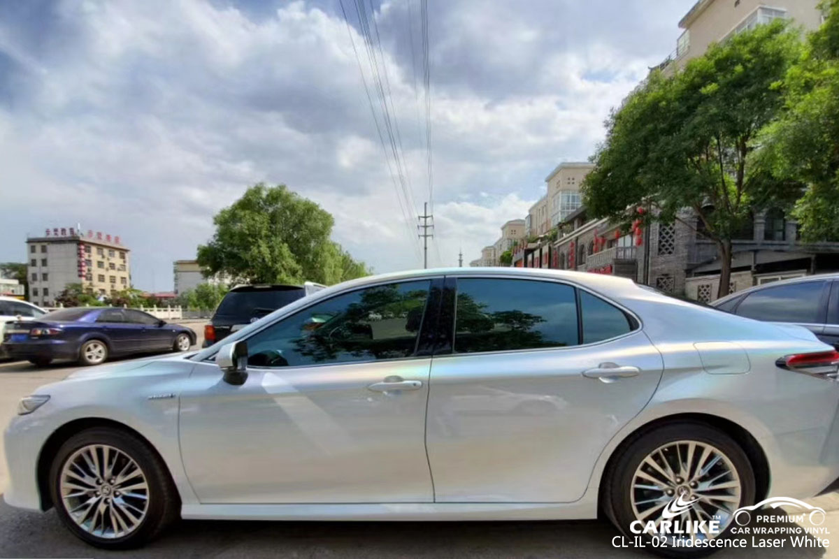 CARLIKE CL-IL-02 iridescence laser white car wrapping vinyl for Toyota
