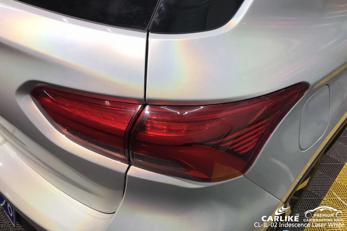 CARLIKE CL-IL-02 iridescence laser white car wrap vinyl for Mercedes-Benz