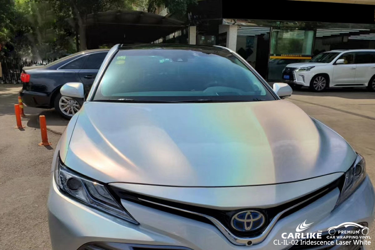 CARLIKE CL-IL-02 iridescence laser white car wrapping vinyl for Toyota