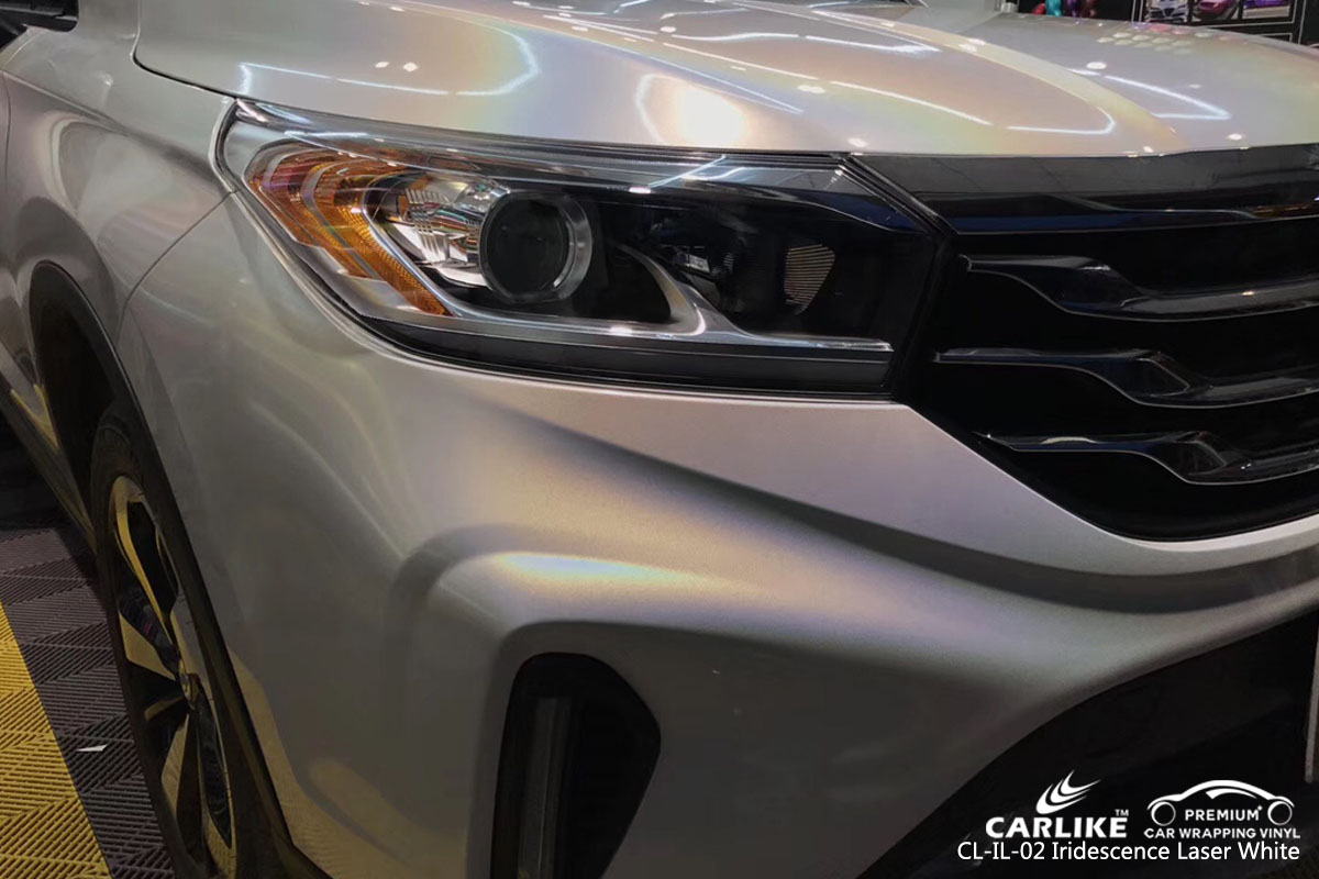 CARLIKE CL-IL-02 iridescence laser white car wrap vinyl for Trumpchi