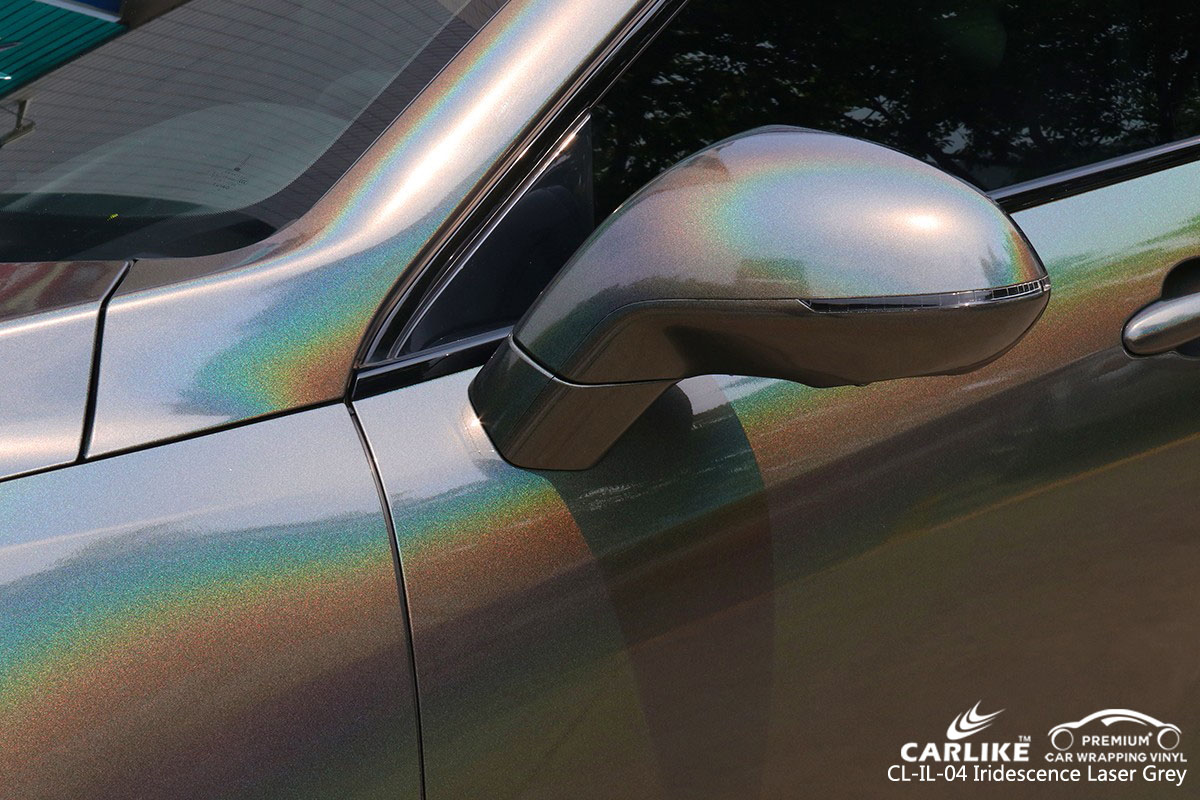 CARLIKE CL-IL-04 iridescence laser grey car wrapping vinyl for Lincoln