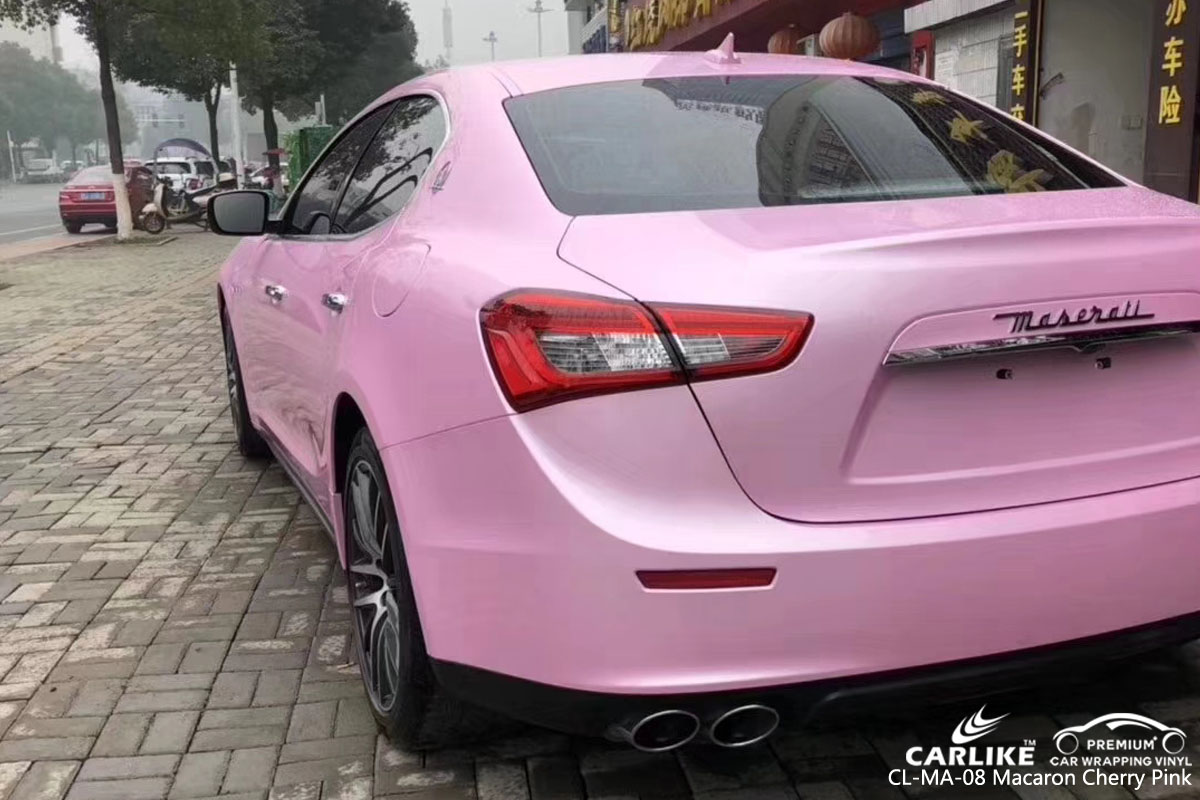 CARLIKE CL-MA-08 macaron cherry pink car wrap vinyl for Maserati