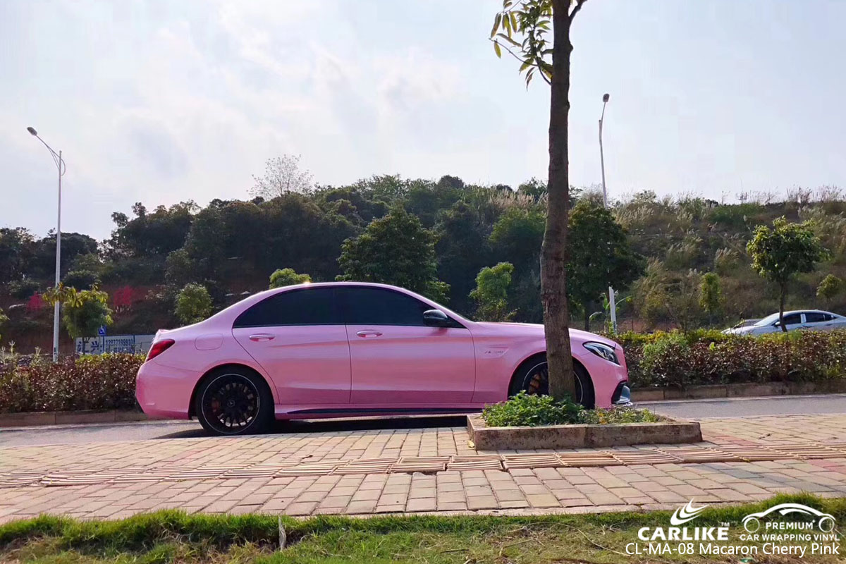 CARLIKE CL-MA-08 macaron cherry pink car wrap vinyl for Mercedes-Benz