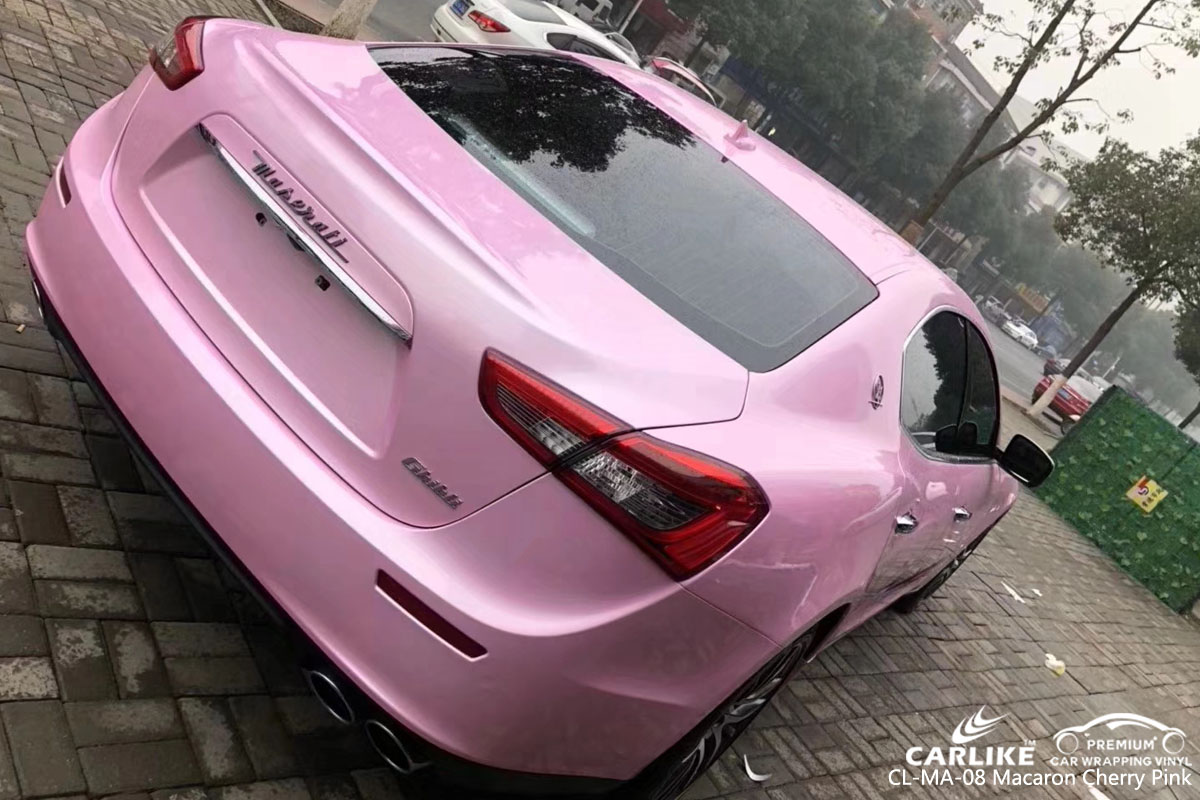 CARLIKE CL-MA-08 macaron cherry pink car wrap vinyl for Maserati