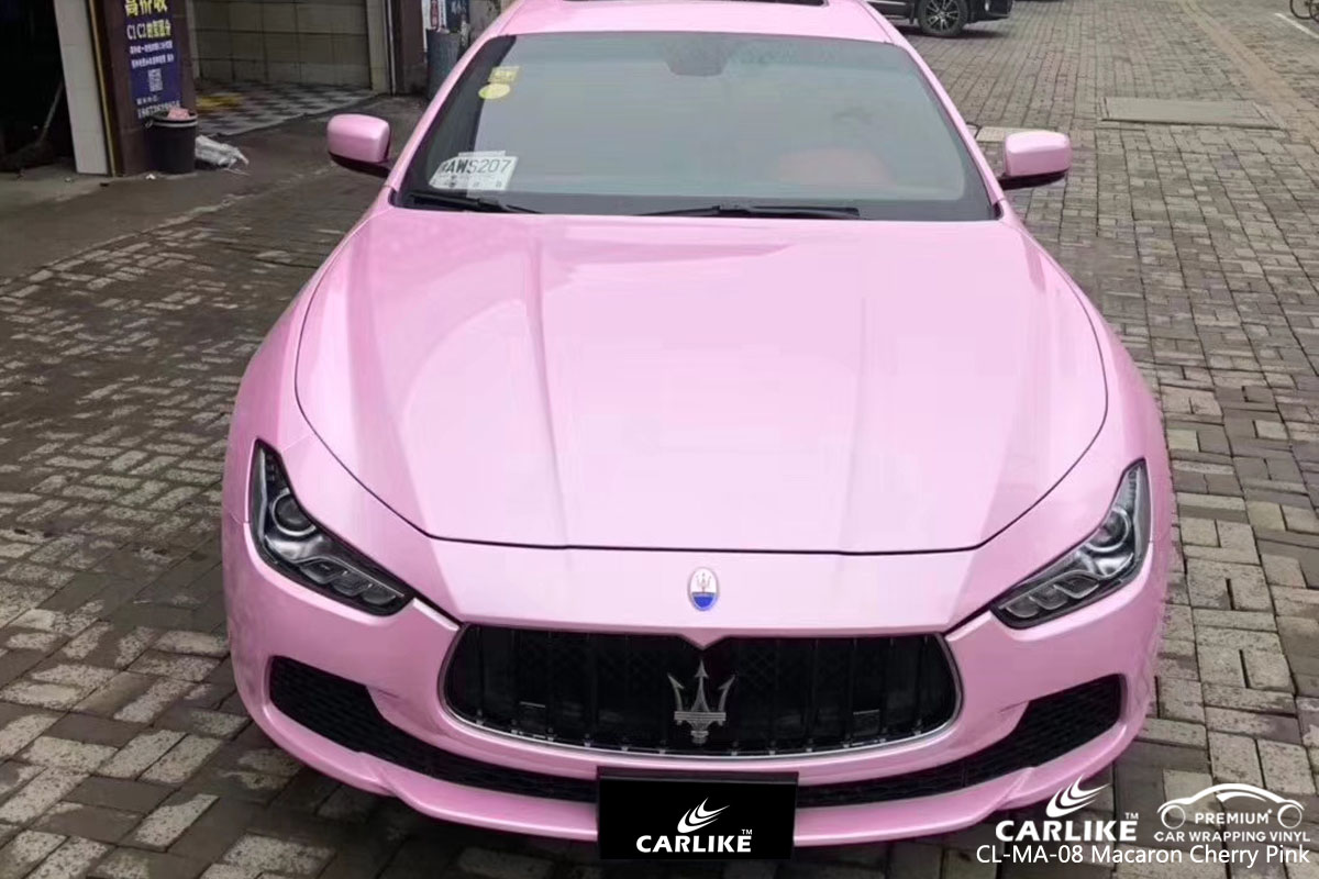 CARLIKE CL-MA-08 macaron cherry pink car wrap vinyl for Maserati