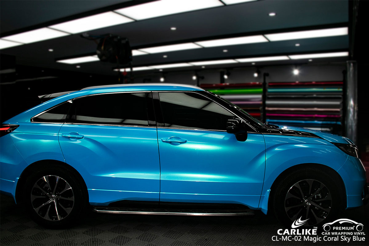 CARLIKE CL-MC-02 magic coral sky blue car wrap vinyl for Honda