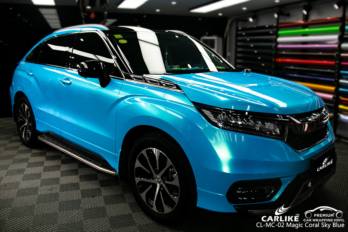 CARLIKE CL-MC-02 magic coral sky blue car wrap vinyl for Honda