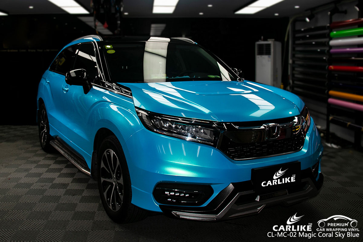 CARLIKE CL-MC-02 magic coral sky blue car wrap vinyl for Honda