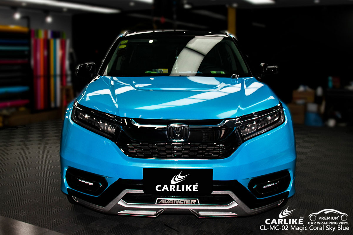 CARLIKE CL-MC-02 magic coral sky blue car wrap vinyl for Honda