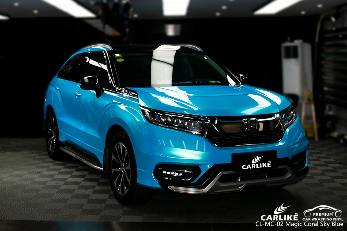 CARLIKE CL-MC-02 magic coral sky blue car wrap vinyl for Honda