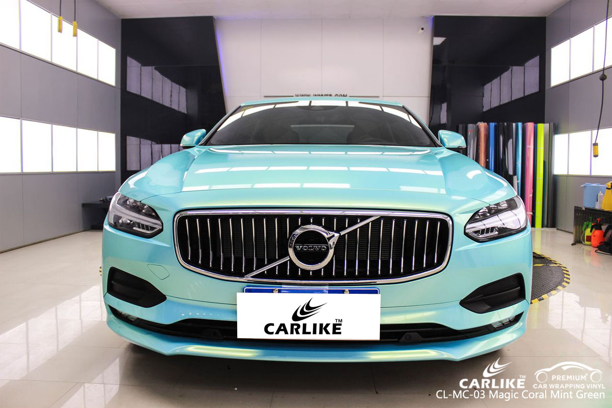 CARLIKE CL-MC-03 magic coral mint green car wrap vinyl for Volvo