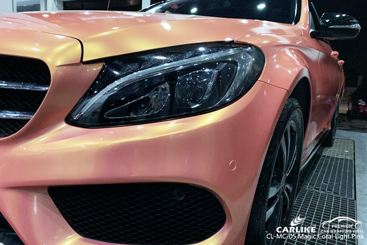 CARLIKE CL-MC-05 magic coral light pink car wrap vinyl for Mercedes-Benz