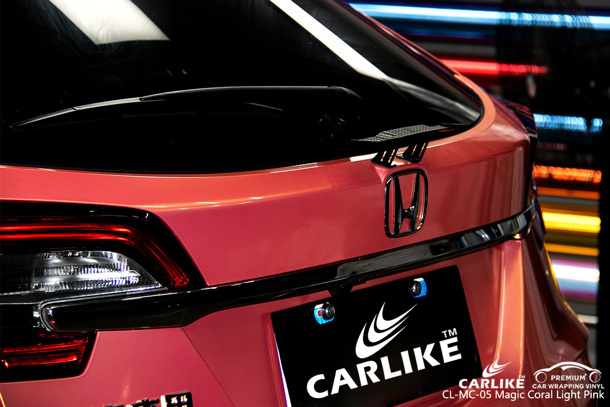 CARLIKE CL-MC-05 magic coral light pink car wrap vinyl for Honda