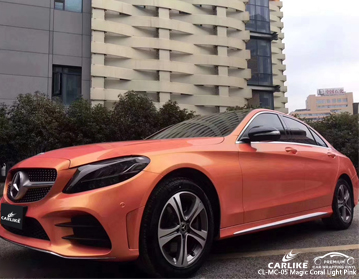 CARLIKE CL-MC-05 Mercedes-Benz için sihirli mercan açık pembe araba sarma vinil