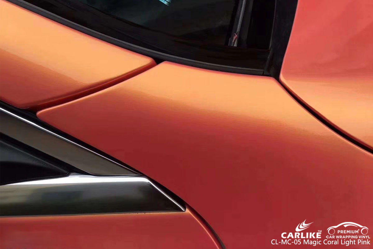 CARLIKE CL-MC-05 magic coral light pink car wrap vinyl for Mercedes-Benz
