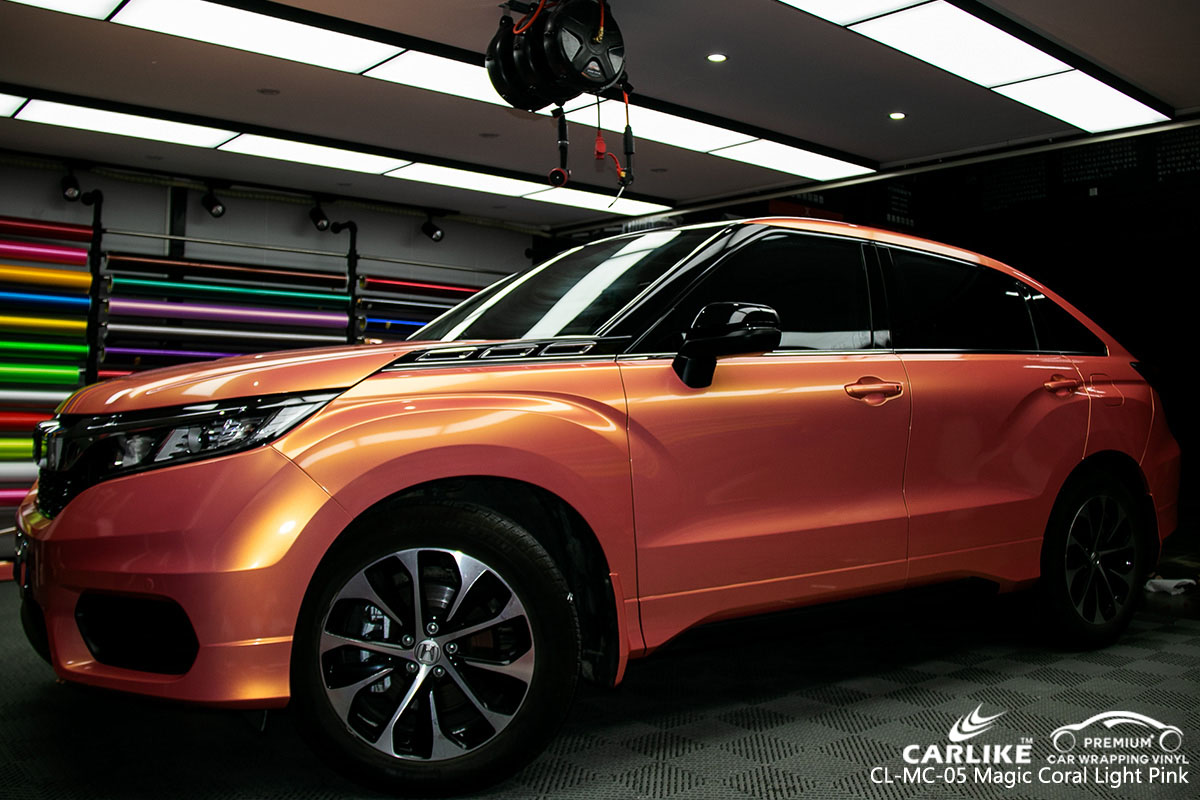 CARLIKE CL-MC-05 magic coral light pink car wrap vinyl for Honda