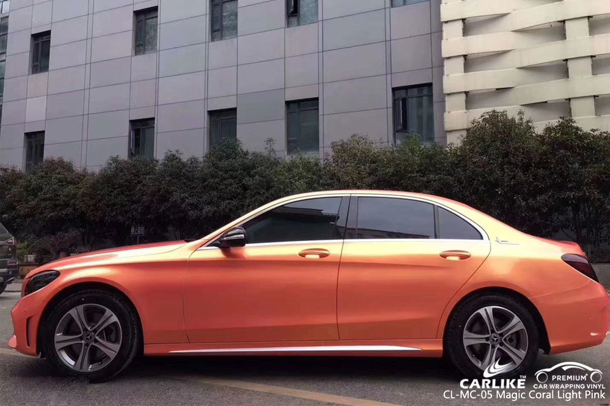 CARLIKE CL-MC-05 magic coral light pink car wrap vinyl for Mercedes-Benz
