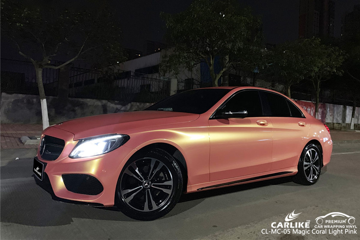 CARLIKE CL-MC-05 magic coral light pink car wrap vinyl for Mercedes-Benz