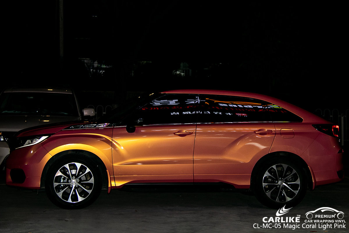 CARLIKE CL-MC-05 magic coral light pink car wrap vinyl for Honda