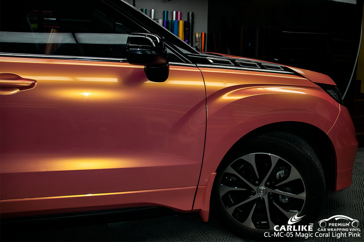 CARLIKE CL-MC-05 magic coral light pink car wrap vinyl for Honda