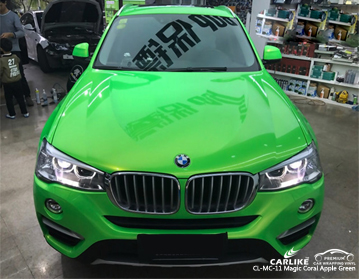 CL-MC-11 magic coral apple green vinyl film car wrap supplier for BMW