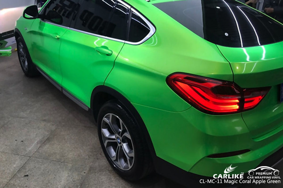 CARLIKE CL-MC-11 magic coral apple green car wrap vinyl for BMW