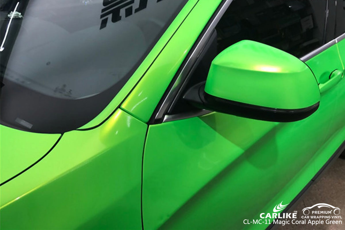 CARLIKE CL-MC-11 magic coral apple green car wrap vinyl for BMW