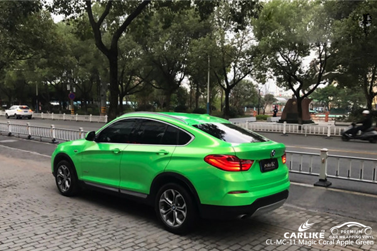 CARLIKE CL-MC-11 magic coral apple green car wrap vinyl for BMW