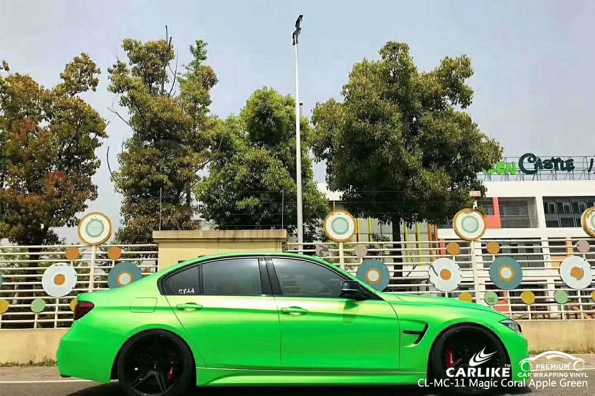 CARLIKE CL-MC-11 magic coral apple green car wrap vinyl for BMW