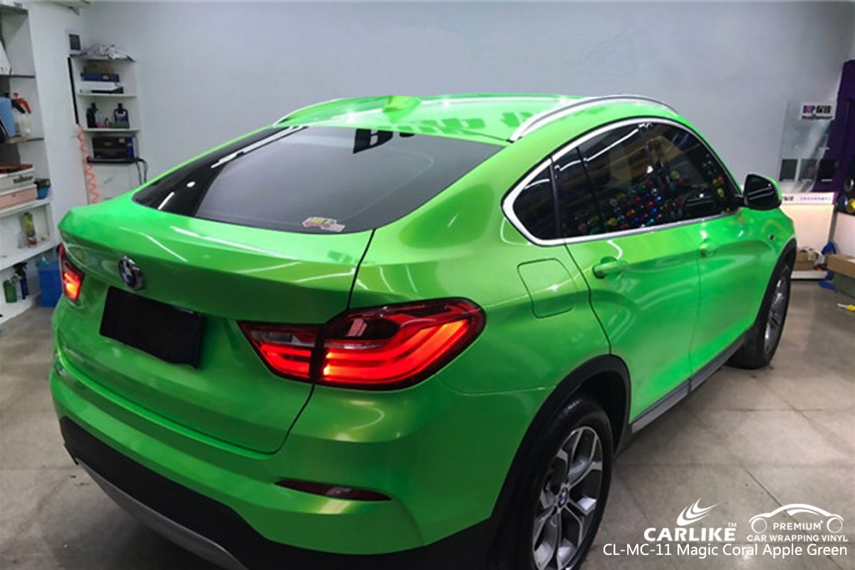 CARLIKE CL-MC-11 magic coral apple green car wrap vinyl for BMW