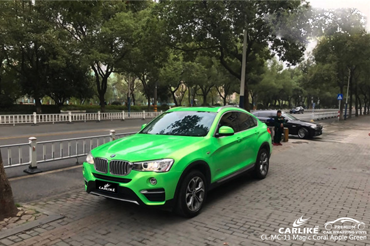 CARLIKE CL-MC-11 magic coral apple green car wrap vinyl for BMW
