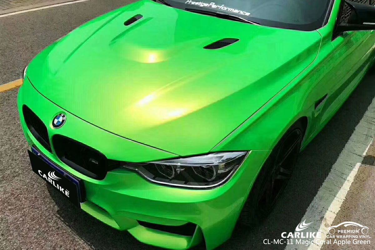 CARLIKE CL-MC-11 magic coral apple green car wrap vinyl for BMW
