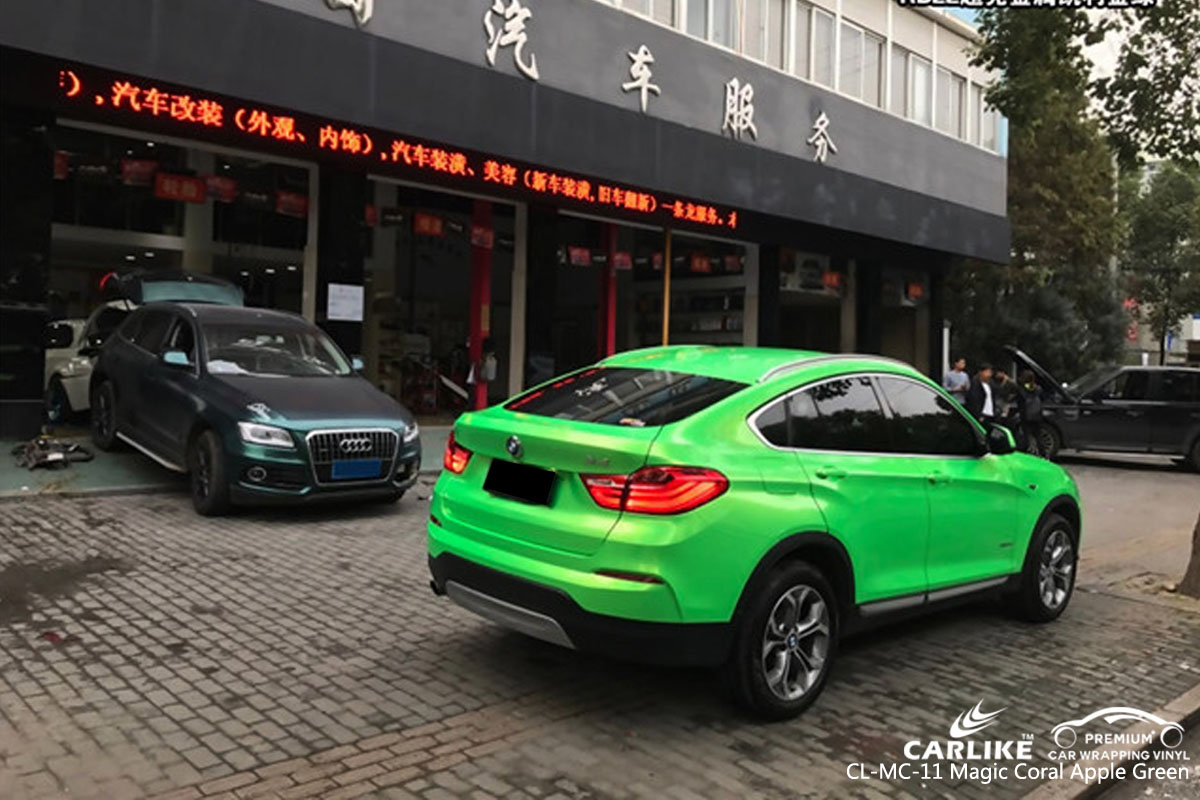 CARLIKE CL-MC-11 magic coral apple green car wrap vinyl for BMW
