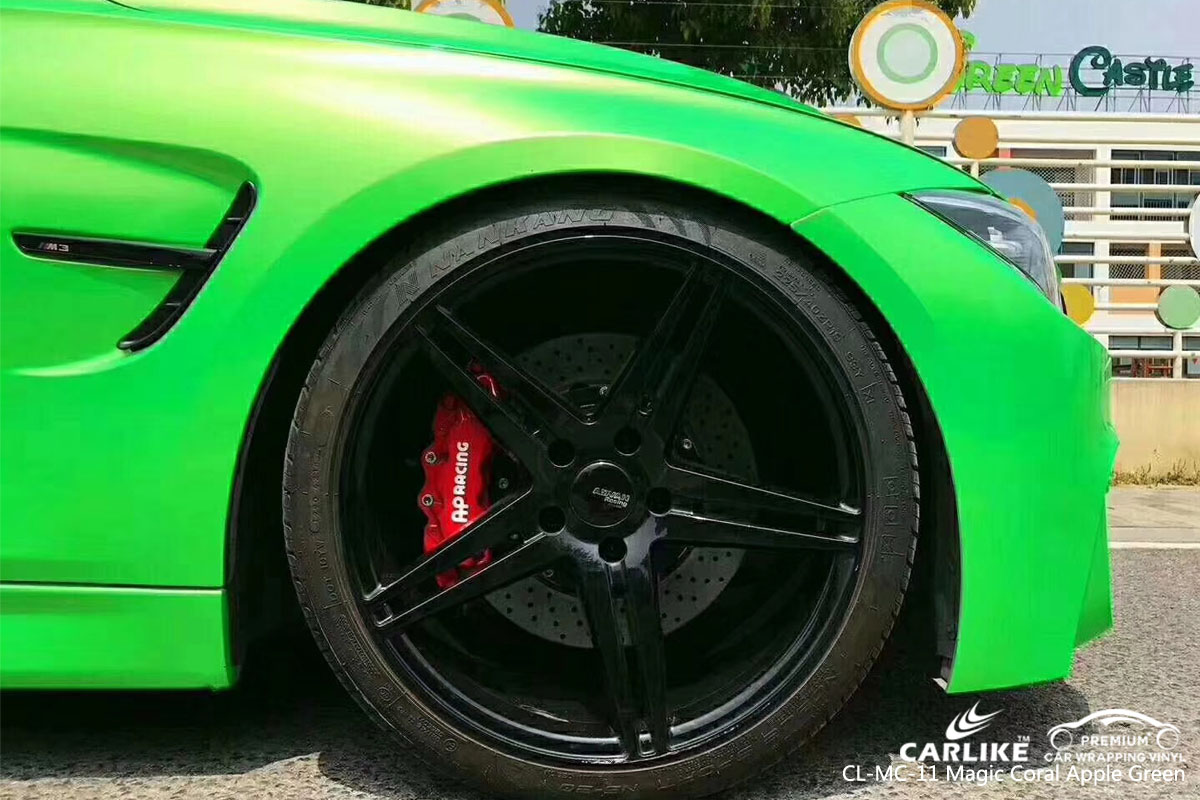 CARLIKE CL-MC-11 magic coral apple green car wrap vinyl for BMW