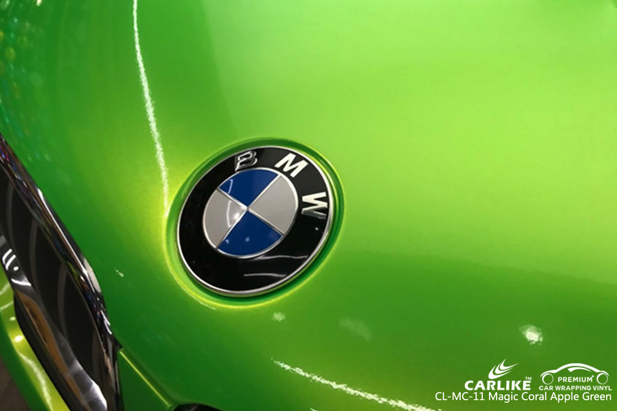 CARLIKE CL-MC-11 magic coral apple green car wrap vinyl for BMW