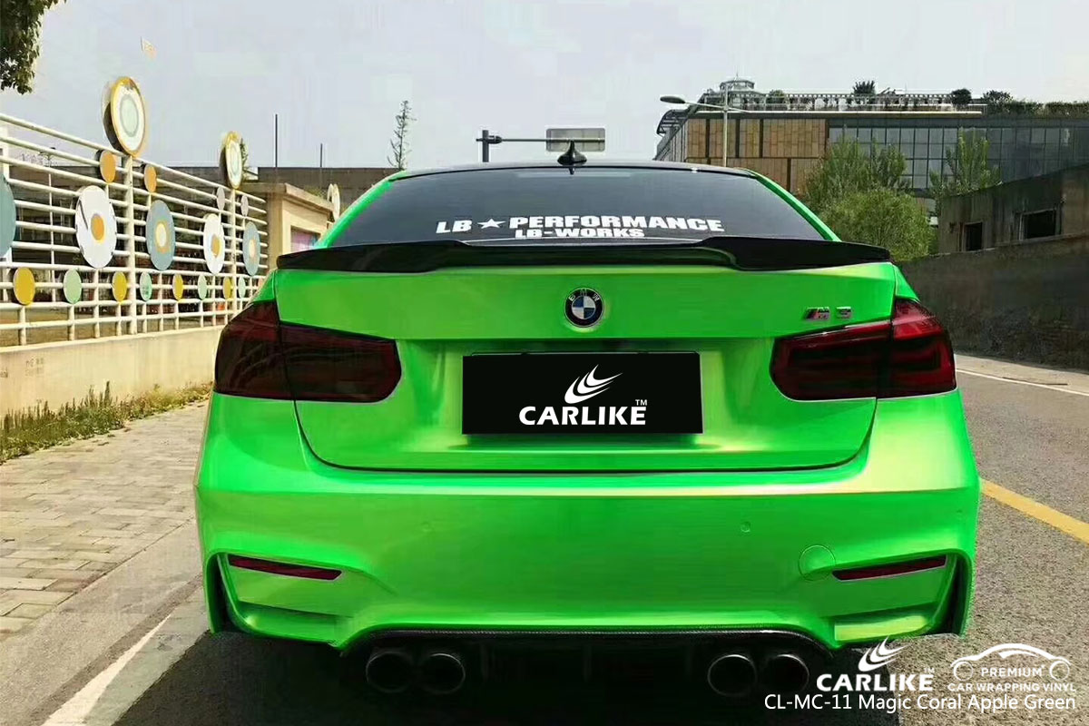 CARLIKE CL-MC-11 magic coral apple green car wrap vinyl for BMW