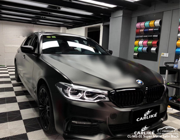 CARLIKE CL-MS-01 BMW için süper mat saten siyah araba sarma vinil