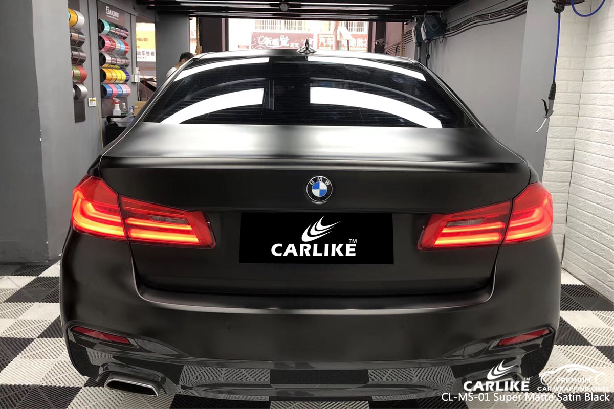 CARLIKE CL-MS-01 super matte satin black car wrap vinyl for BMW