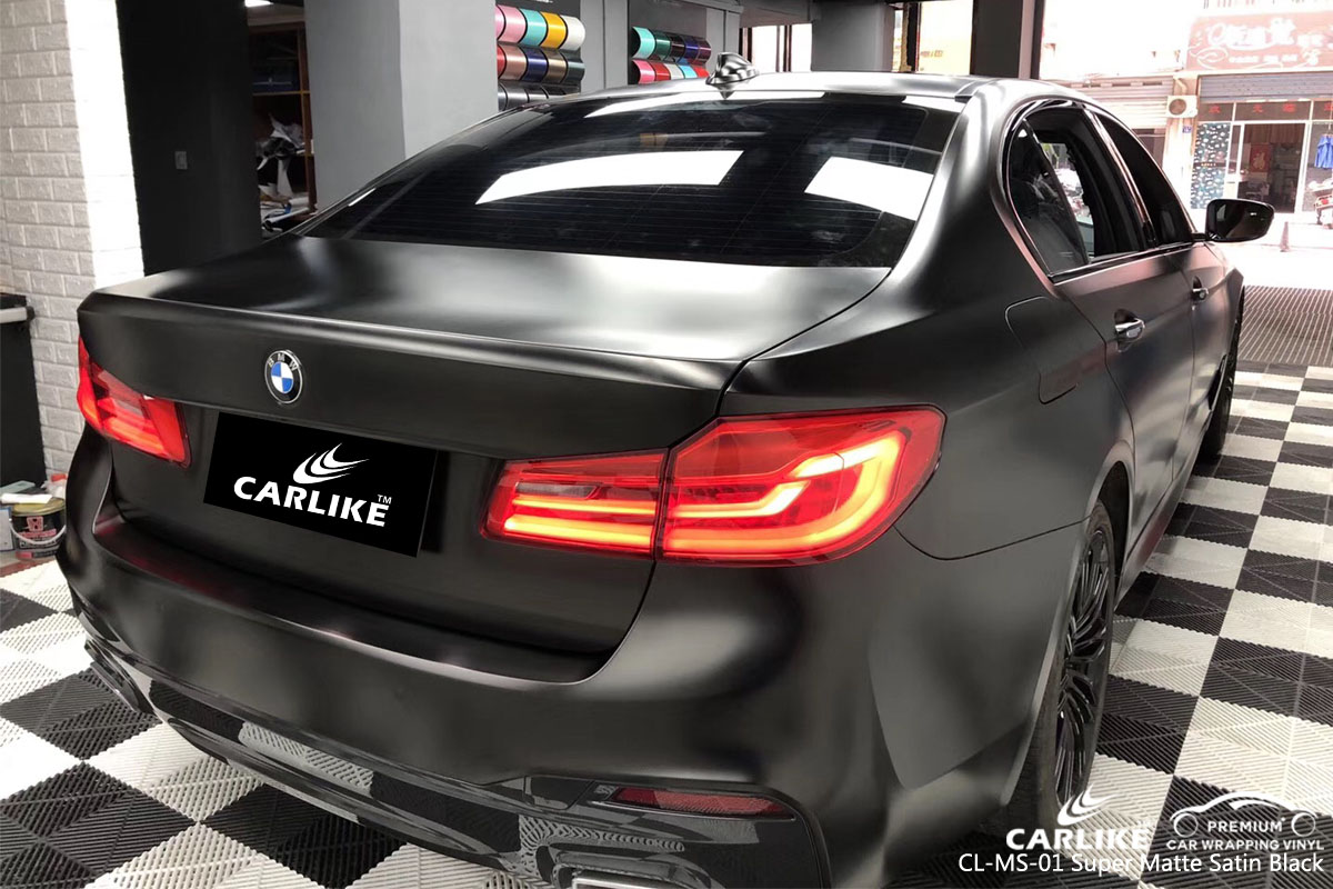 CARLIKE CL-MS-01 super matte satin black car wrap vinyl for BMW