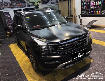 CARLIKE CL-MS-01 Süper mat saten siyah araba şal vinil Trumpchi için