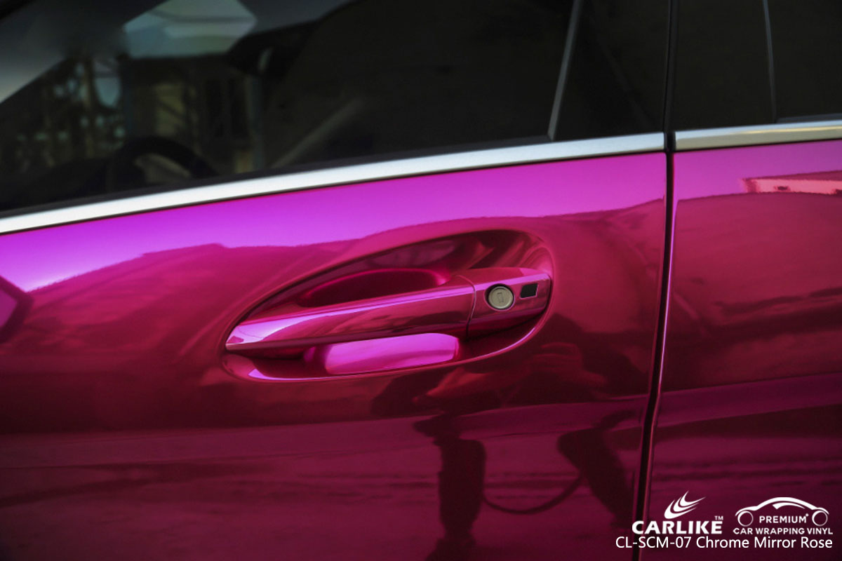 CARLIKE CL-SCM-07 chrome mirror rose car wrapping vinyl for Mercedes-Benz