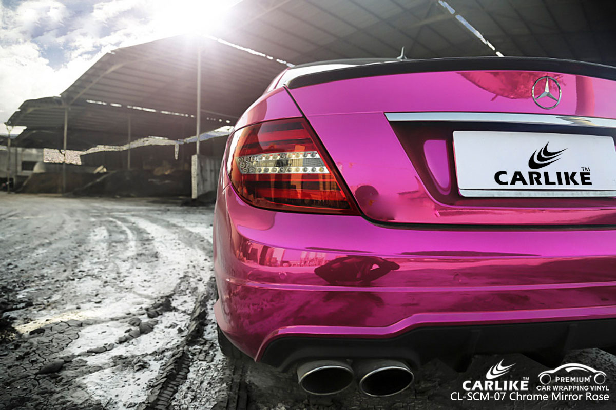 CARLIKE CL-SCM-07 chrome mirror rose car wrapping vinyl for Mercedes-Benz