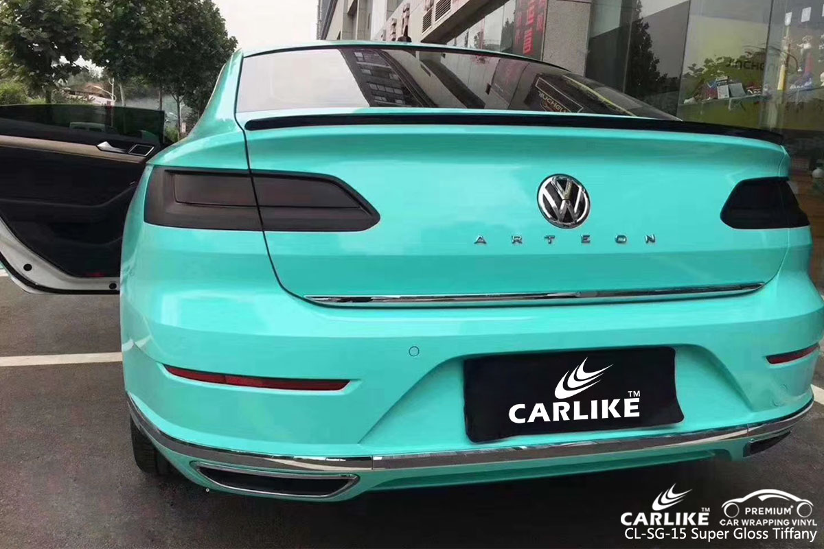 CARLIKE CL-SG-15 super gloss tiffany car wrapping vinyl for Volkswagen