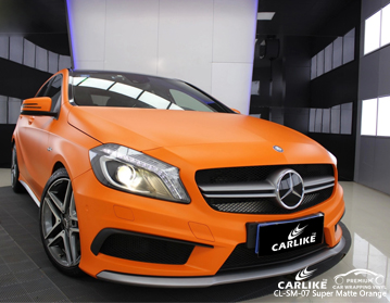 CARLIKE CL-SM-07 Mercedes-Benz için süper mat turuncu araba sarma vinil