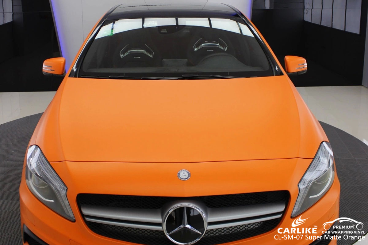 CARLIKE CL-SM-07 super matte orange car wrap vinyl for Mercedes-Benz