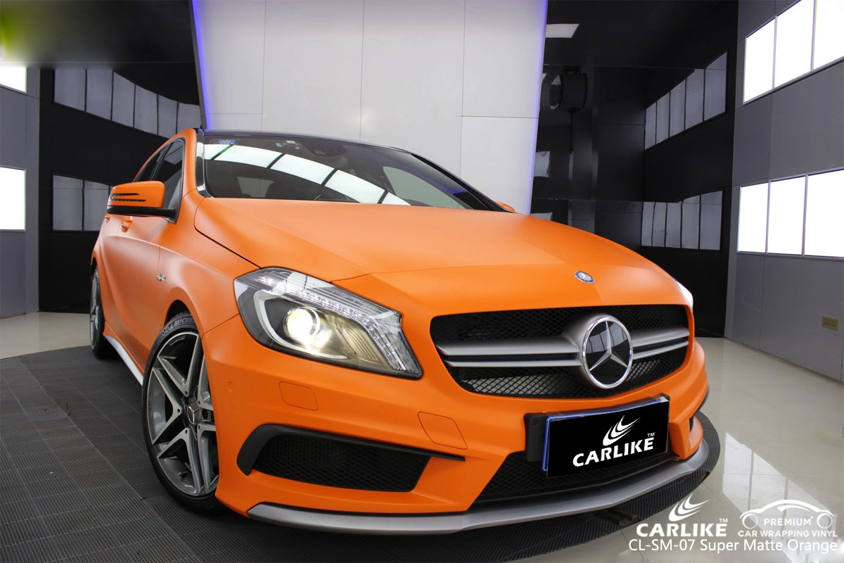 CARLIKE CL-SM-07 super matte orange car wrap vinyl for Mercedes-Benz